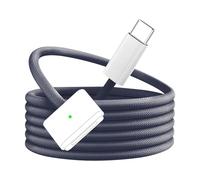 140 W Câble USB C vers Mag safe3 Charge Rapide de Type C Convertisseur avec lumière LED Compatible avec MacBook Pro M1 2021/M2 2023 (14"/16"), MacBook Air M2 (13"/15"), M3/M3 Pro/M3 Max 2025（Bleu）