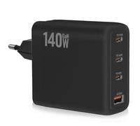 140 W Chargeur USB C : Adaptateur de charge rapide 4 ports, chargeur USB avec 3 USB-C et 1 USB-A, adaptateur secteur portable pour MacBook, iPhone, ordinateur portable, iPad, Samsung