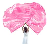 140 x 95 cm - Drapeaux de culte pour danses, églises, louanges de danse, louanges pour débutants avec tiges flexibles, culte de la danse avec tige évolutive