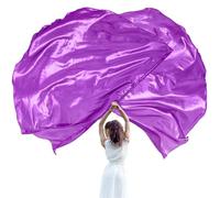 140 x 95 cm - Drapeaux de culte pour danses, églises, louanges de danse, louanges pour débutants avec tiges flexibles, culte de la danse avec tige évolutive