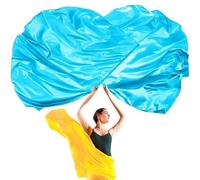 140 x 95 cm - Drapeaux de culte pour danses, églises, louanges de danse, louanges pour débutants avec tiges flexibles, culte de la danse avec tige évolutive