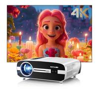 [1400 ANSI] Projecteur UHD 4K avec WiFi 6 Bluetooth, haut-parleur 30 W, mise au point automatique et e voie, jet plus court, écran 300 ″, HDMI USB NFC Screencast pour projecteur intelligent avec