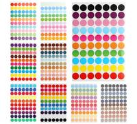 1400 PCS Gommettes Autocollantes Rondes de 20mm, Gommettes Rondes, Étiquettes Multicolores pour Code Couleur, Pastilles Adhésives pour Bureau, École et Maison, 200 Couleurs Variées