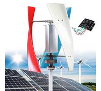 14000W Kit de générateur d'éoliennes Verticales de Jardin, 12V/24V/48V/110V/220V Petite éolienne Verticale AC triphasée avec contrôleur MPPT,pour équipement Industriel D'énergie ,Color-220V