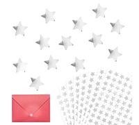 1400Pcs Gommette en Forme d’Etoile Sticker Autocollant Emballage Enveloppe Cadeau Carte Décoration pour Noël Anniversaire (Argenté)