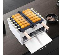 1400W Brochette Électrique À Bulles, 3 Grilles Machine À Gaufres À Boules, Machine À Snacks En Acier Inoxydable, Machine À Boules À Bâtonnets, Pour Restaurant, Dessert, Snack-bar, Famille
