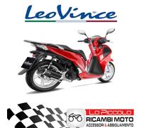 14061 K Pot D'Échappement LeoVince Noir Honda Sh 125i 2017 2018 Catalysé