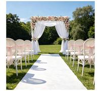 140GSM Thick Wedding Aisle Runner Carpet Rug, Durable Floor Runner for Christmas Thanksgiving Party, Hallway & Outdoor Event Decor(3'3" x 98'5" (Rectangular))