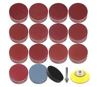 140Pièces Papier Abrasif 50mm 40 60 80 120 180 240 320 400 600 800 1000 1500 2000 3000 Grain, Avec 1 Pièce kit de Tampon de Roue Adaptateur de Tampon de Polissage