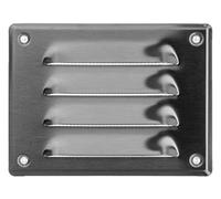 140x105mm Acier Inoxydable Métal Grille de Ventilation - Grille D'aération avec Moustiquaire