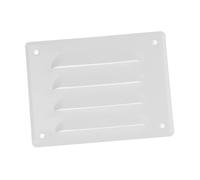 140x105mm Grille de Ventilation avec Moustiquaire - Grilles d'aération en Métal - Acier, Blanc