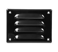 140x105mm Grille de Ventilation avec Moustiquaire - Grilles d'aération en Métal - Acier, Noir