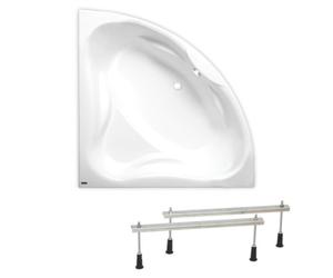 140x140 cm Cornelia baignoire d'angle avec pieds, Acrylique, Gauche et Droite, Blanc (CO1400NEW-SET)