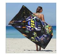 (140x180cm,#02)Valentino Rossi 46 Motorcycle Racing Microfiber Bath Towel Swim Beach Blanket UK
