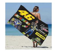 (140x180cm,#08)Valentino Rossi 46 Motorcycle Racing Microfiber Bath Towel Swim Beach Blanket UK