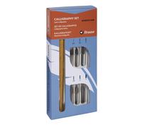 [141B] Brause Calligraphie Coffret Calligraphie 6 plumes Bandzug et un porte-...