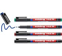 142 M Feutre Permanent-Étui De 4-Multicouleur -Pointe Ronde 1mm-Pour Écrire Sur Du Verre Du Plastique Des Films Et Surfaces Lisses-Permanent À Séchage Rapide Résistant Aux Taches Et Étanche