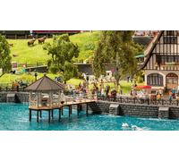 14264 Noch Kit De Montage Molo Pavillon Événements Découpe Laser Sc. 1:87