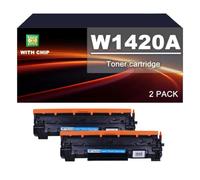 142A W1420A Cartouche De Toner Compatible for HP M110 M110w M139, avec Puce | Remplacement des cartouches de toner 142X W1420X for HP LaserJet M110 M110w MFP M139w M140w, 1500 pages(2 PACK)