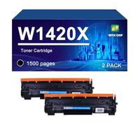 142X W1420X Cartouche De Toner Compatible pour HP LaserJet M110w MFP M139w M140w,142X-2 Pack