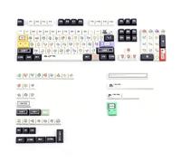 143/138 Touches Pixel Art Dessin Animé Keycaps PBT 5 Faces Sublimation OEM Profil Clavier Mécanique Keycaps for Les Amateurs De Clavier De Bricolage De Jeu(143 Keys)