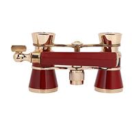 143 Lunettes Opéra/Jumelles, 3 X 25 Lunettes de théâtre Mini Jumelles pour Femmes Filles Enfants pour Courses de Chevaux au théâtre Classique pour Dame (Prisme BAK-7)(Rouge)