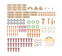 143 Pièces Ensemble D'Outils pour Enfants Jeu de Construction Kit de Bricolage Jouet Éducatif Atelier de Jeu pour L'Apprentissage Précoce et La Motri, Boîte de Rangement 143 Pièces