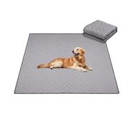 143 x 143cm Tapis Educateur Chien Ultra Absorbant, Tapis pour Chien Lavable, Tapis de Dressage Réutilisable pour Chat, Lapin, Tapis Pipi Animaux, Rarré, Gris