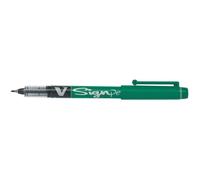 [143687-10] Pilot Lot de 10 Stylos feutre V Sign Pen pointe moyenne 0,6 mm Vert