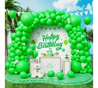 143Pcs Green Latex Balloons Different Sizes Balloon Garland Kit Green Matte For Men Boys Girls Birthday Party Wedding Shower Baby Jungle Wild Safari Decorations