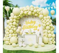 143Pcs Yellow Pastel Latex Balloons Different Sizes Kit Garland Balloon Yellow Baby For Girls Children Birthday Party Christening Baby Shower Wedding Baby Shower Decoration
