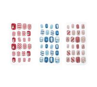 144 Pièces Faux Ongles Lot ABS de Noël pour Garçon, Filles | Décoration D’ongle Festive, Thème Noël, Usage Fête et Parties, Design Sûr, Style