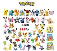 144 pièces Pokemon Pikachu figurine jouets Mini figurines modèle jouet Pikachu Anime enfants poupée anniversaire cadeaux de noël 144pcs