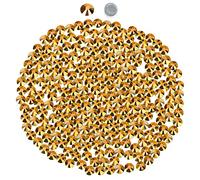 1440 Pièces Strass Hotfix,en verre Thermocollant pour VêTements Et Loisirs CréAtifs Fixation Thermique DéCorations pour Tissu, Diy, Accessoires De,Mine Gold,SS6,1.8MM-2MM