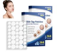 144PCS Efficace pour éliminer les marqueurs de la peau,Patchs De Suppression,Traitements D'élimination Acrochordons,Autocollants Anti Verrues Visage,Traitement Sans Douleur,Efficace (One Size, 2 Box)