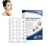 144PCS Efficace pour éliminer les marqueurs de la peau,Patchs De Suppression,Traitements D'élimination Acrochordons,Autocollants Anti Verrues Visage,Traitement Sans Douleur,Efficace (One Size, 1 Box)