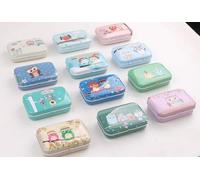 144pcs / lot Boîte cadeau en fer coloré en boîte scellée Boîte d'emballage Boîte de bonbons petites boîtes de rangement Boîtes à oreilles COIN OEURS - (Couleur: Mélanger les couleurs)
