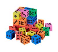 144x dés en mousse colorés, légers, pour enfants, silencieux