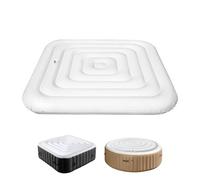 145/165cm PVC Couverture De Spa Gonflable, Couvercle De Bain À Remous Gonflable, Isolation Thermique Pliable pour Spa, Couvercle De Bain À Remous Rond pour Centre Spa, Auberge, Salle De Bain
