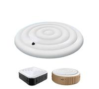 145/165cm PVC Couverture De Spa Gonflable, Couvercle De Bain À Remous Gonflable, Isolation Thermique Pliable pour Spa, Couvercle De Bain À Remous Rond pour Centre Spa, Auberge, Salle De Bain