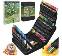 145 PCS Kit Dessin Professionnel Avec 120 Crayons de Couleur Fusains Crayon Graphite et Sac de Rangement et SMBTZ- KIT DE DESSIN