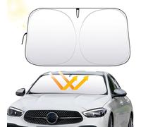 145 X 80 Cm Car Front Windshield,Front Sun Visor Cover,Foldable Interior Sun Visor,Anti-Uv Sun Visor For Most Cars