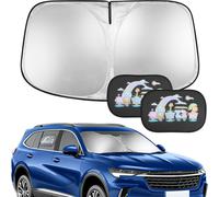 145 X 85 Cm Car Windshield Sun Visor With 2 Side Windows Baby Car Sunshade,Foldable Interior Sun Visor And Storage Bag Windshield,Uv Protection Sun Visor