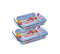 Ensemble de plats de cuisson au four Pyrex Essentials Verre borosilicaté 2 pièces Transparent G