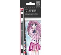 Marabu Feutres aquarellables Graphix Aqua Pen Manga – 6 pièces