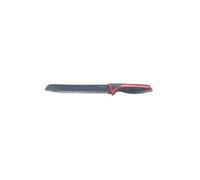 14552280 couteau à pain avec protection de lame pp/inox/tpe noir/rouge 32,7 x 3,6 x 2 cm