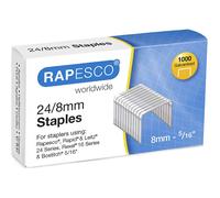 [1456-10] RAPESCO Lot de 10 Boites de 1000 agrafes 24/8, galvanisées