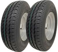 145R10 Roue de remorque, pneu 10" 500kgs 84/82N 4 stud 4 Inch PCD E-Mark (Lot de 2)