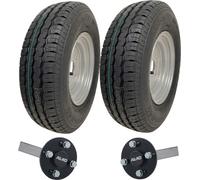 145R10 Trailer Kit High Speed Road Legal Journey Wheels ALKO Stub Axles 750kgs