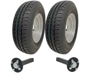145R10 Trailer Kit High Speed Road Legal Wanda Wheels, Hub & Stub Axles, 750kgs